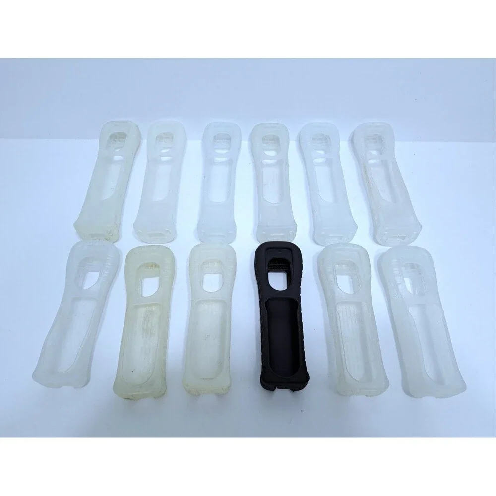 Lot of 12 Official Nintendo Wii Remote Silicone Gel Cover Grip Sleeves